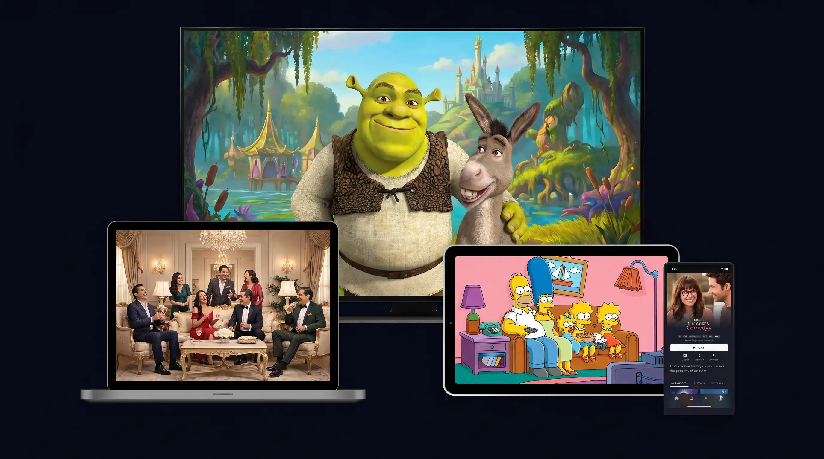 Disfruta en TV, laptop, tablet y celular